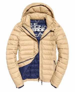 Superdry Fuji Double Cipzár Hooded Férfi Kabát Barna | DLOYX9853